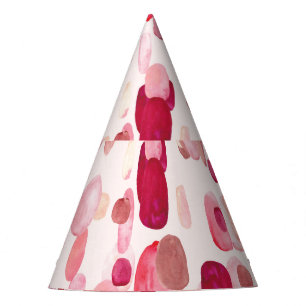 Cute Pink Red Spots Seamless Party Hat