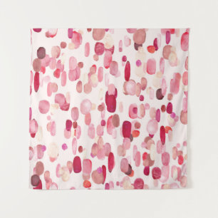 Cute Pink Red Spots Seamless Tapestry
