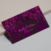 Cute Pink Red Unicorn Glitter Drips