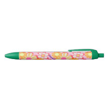 Cute Pink Retro Floral Design