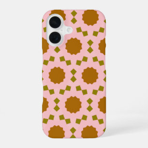 Cute Pink Retro Geometric Pattern Phone Case