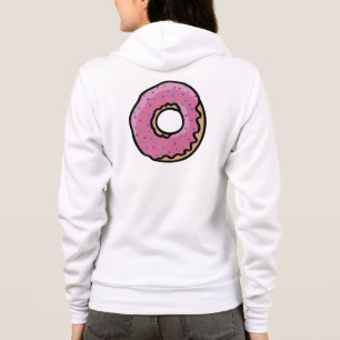 Cute pink retro  sprinkles doughnut hoodie