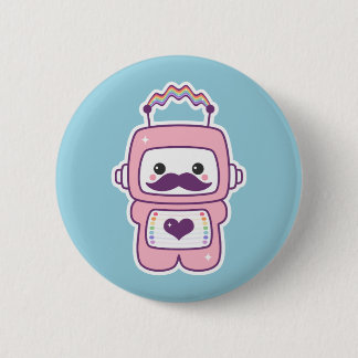 Cute Pink Robot in Disguise 6 Cm Round Badge
