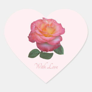 Cute Pink Rose With Love Sticker