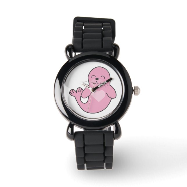 Cute pink seal watch (Front)