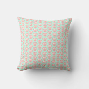 Cute Pink Seashell Pattern Illustration Cushion