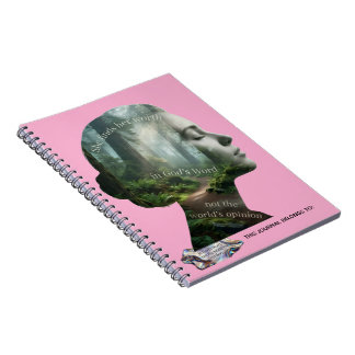 Cute Pink Silhouette In Christian Faith Design Notebook