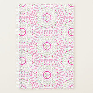 Cute Pink Simple Geometric Whimsical Pattern Planner