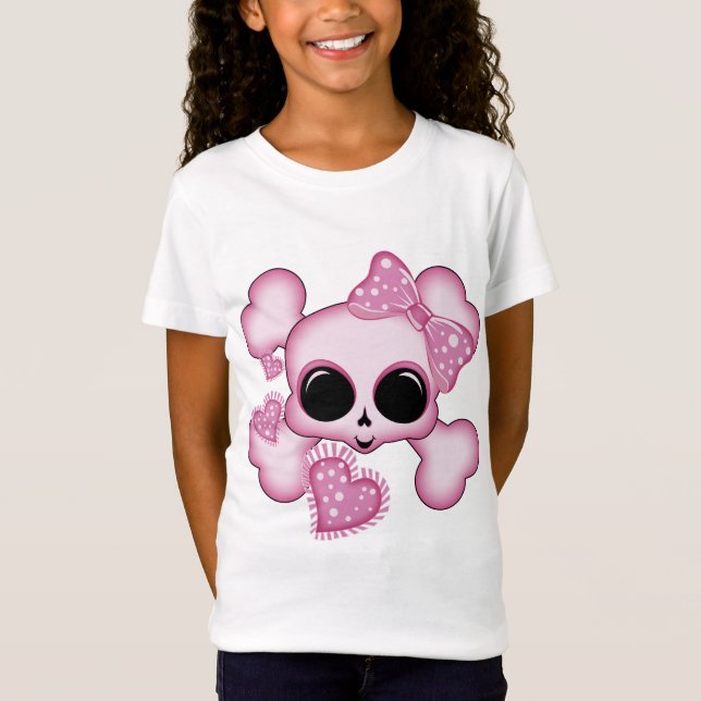 Cute Pink Skull T-Shirt (Front)