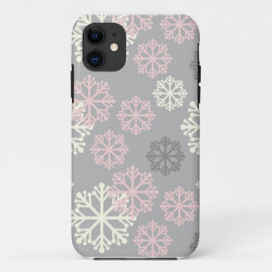 Cute Pink Snowflake Winter  iPhone 5 Case