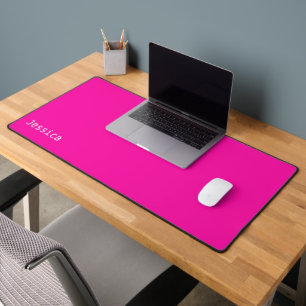 Cute pink solid plain desk mat
