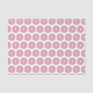 Cute Pink Sparkles Doughnuts Pattern Kids Birthday Tissue Paper