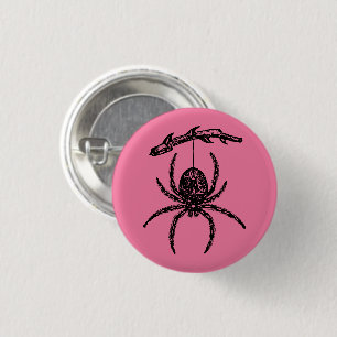 Cute Pink Spider 3 Cm Round Badge
