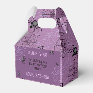 Cute Pink Spider Halloween Birthday Favour Box