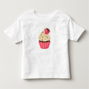 Cute Pink Sprinkles Strawberry Cupcake Toddler T-Shirt