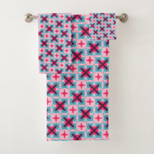 Cute Pink Star Pattern Bath Towel