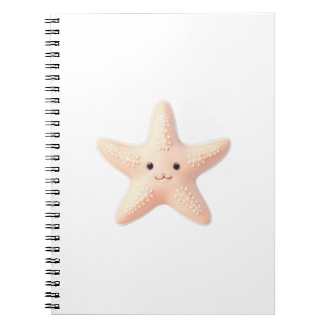 Cute Pink Starfish Notebook (Front)