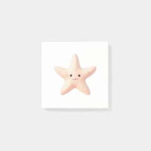 Cute Pink Starfish Post-it Notes