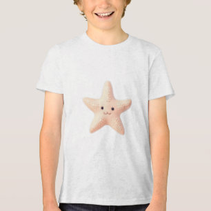 Cute Pink Starfish Tri-Blend Shirt