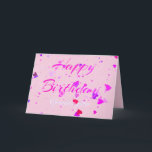 Cute Pink Stars Granddaughter Birthday Card<br><div class="desc">The Cute Pink Stars Granddaughter Birthday Card features pink stars and hearts with an easily editable message for you to easily customise for your granddaughter's birthday card.</div>