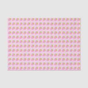 Cute Pink Strawberries Pattern Tissue Paper