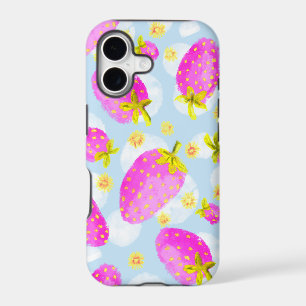 Cute Pink Strawberry iPhone Case