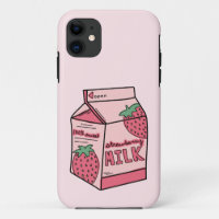 Cute Pink Strawberry Milk Carton