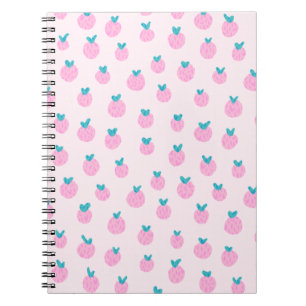 Cute Pink Strawberry Pattern – Kawaii Girly Notebook