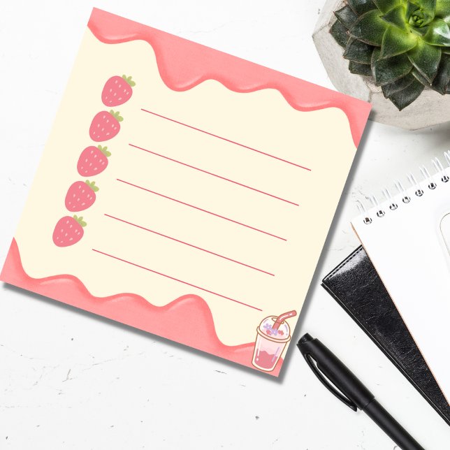 cute pink strawberry to do list post-it notes (Creator Uploaded)