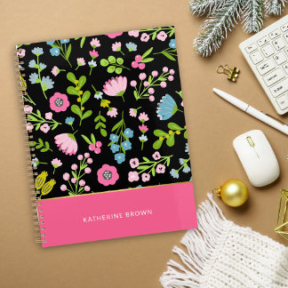 Cute Pink Stylish Floral Girly 2026 Planner