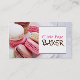 Cute Pink Sweets Bakery Business Card