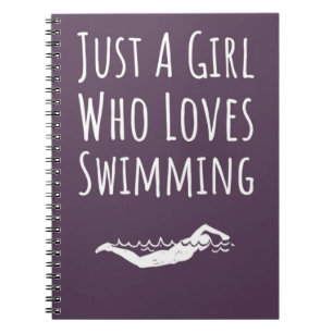 Cute Pink Swimming Gifts For Baby Girls Kids  Notebook