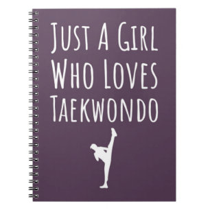 Cute Pink Taekwondo Gifts For Baby Girls Kids TKD  Notebook
