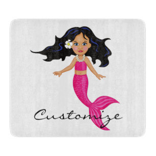 Cute Pink-tailed Mermaid Thunder_Cove Cutting Board