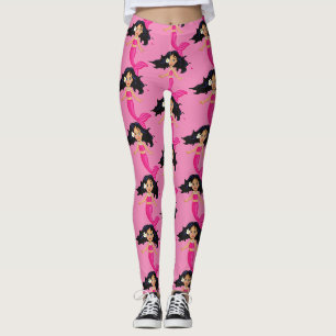 Cute Pink-tailed Mermaid Thunder_Cove Leggings