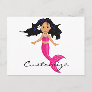 Cute Pink-tailed Mermaid Thunder_Cove Postcard