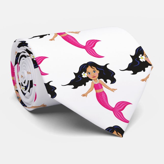 Cute Pink-tailed Mermaid Thunder_Cove Tie (Rolled)