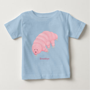 Cute pink tardigrade water bear cartoon baby T-Shirt