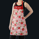Cute Pink Teacher Apple pattern Apron<br><div class="desc">A fun teacher apron with an apple pattern on a pink background. Designed for you by Blackberry Boulevard.</div>