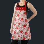 Cute Pink Teacher Apple pattern Apron<br><div class="desc">A fun teacher apron with an apple pattern on a pink background. Designed for you by Blackberry Boulevard.</div>