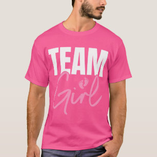 Cute Pink Team Girl Gender Reveal Party Idea For M T-Shirt