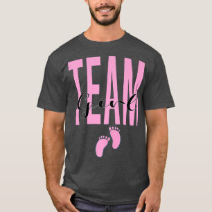 Cute Pink Team Girl gender reveal party Idea for m T-Shirt