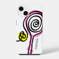 Cute pink tennis racket Case-Mate iPhone 14 Case