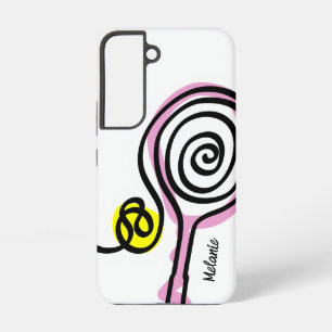 Cute pink tennis racket Samsung Galaxy S22 Case
