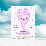 Cute Pink Tornado Themed 2nd Birthday Kids party Invitation<br><div class="desc">Celebrate your little "Two-nado" with this adorable Pink 2nd birthday party invitation! Featuring a cheerful tornado character,  fluffy clouds illustrations,  and fun storm-inspired phrases,  this design sets the tone for a whirlwind of laughter and memories. Perfect for weather-loving kids and energetic celebrations.</div>