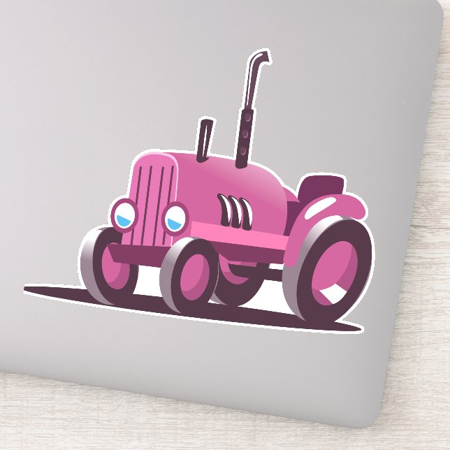 Cute Pink Tractor (Detail)