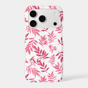 Cute pink tropical leaf pattern beach