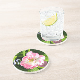 Cute pink tulip coaster
