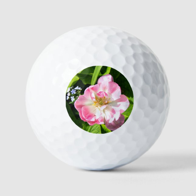 Cute pink tulip golf balls (Front)
