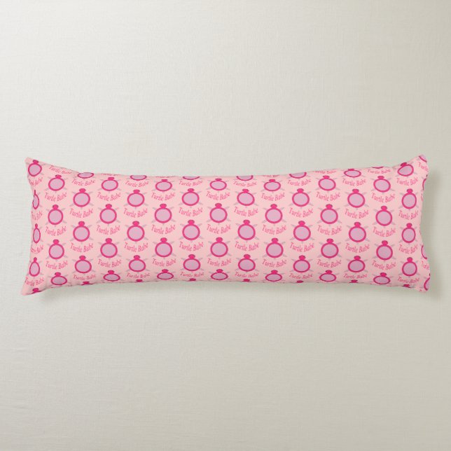 Cute Pink Turtle Babe Body Pillow (Front)